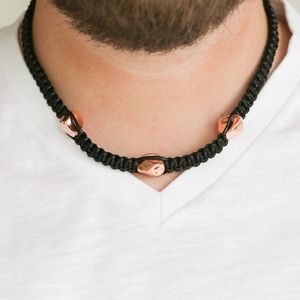 Rider's Block Copper Men's Short Necklace